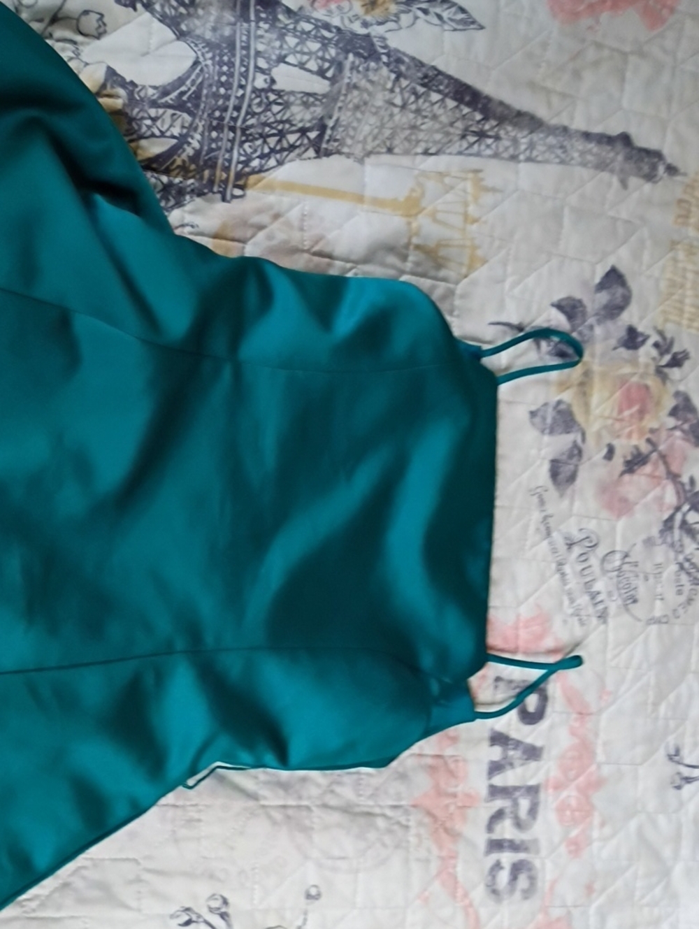 David's Bridal Teal Evening Kids  Dress - Picture 3 of 10